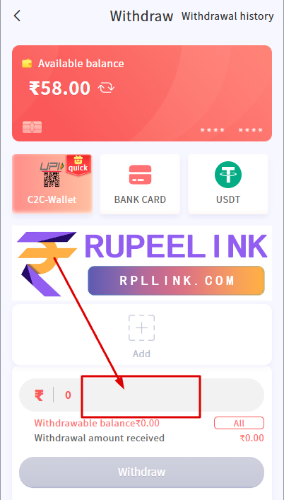 Yoswin withdrawal to Indian bank account